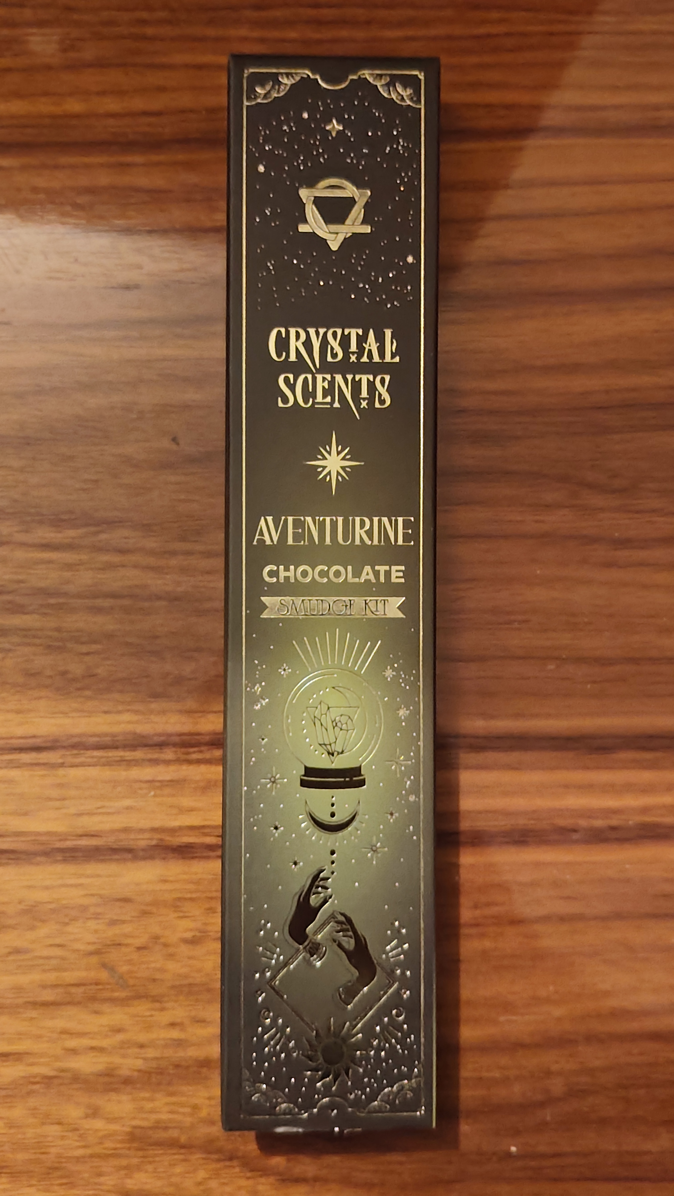 (imagem de) Incenso de Defumação Chocolate + Cristal Aventurina