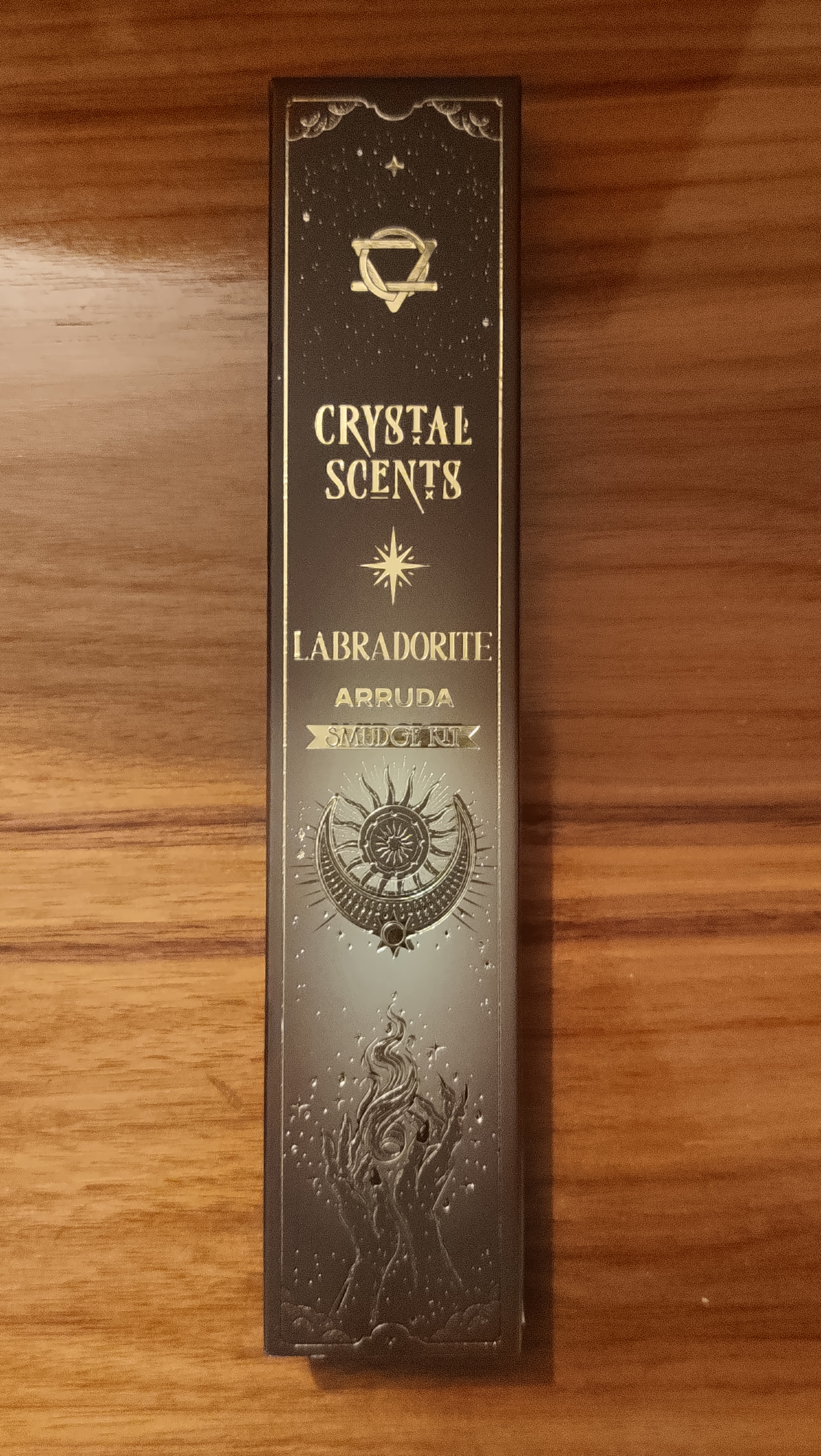 (imagem de) Incenso de Defumação Arruda + Cristal Labradorita