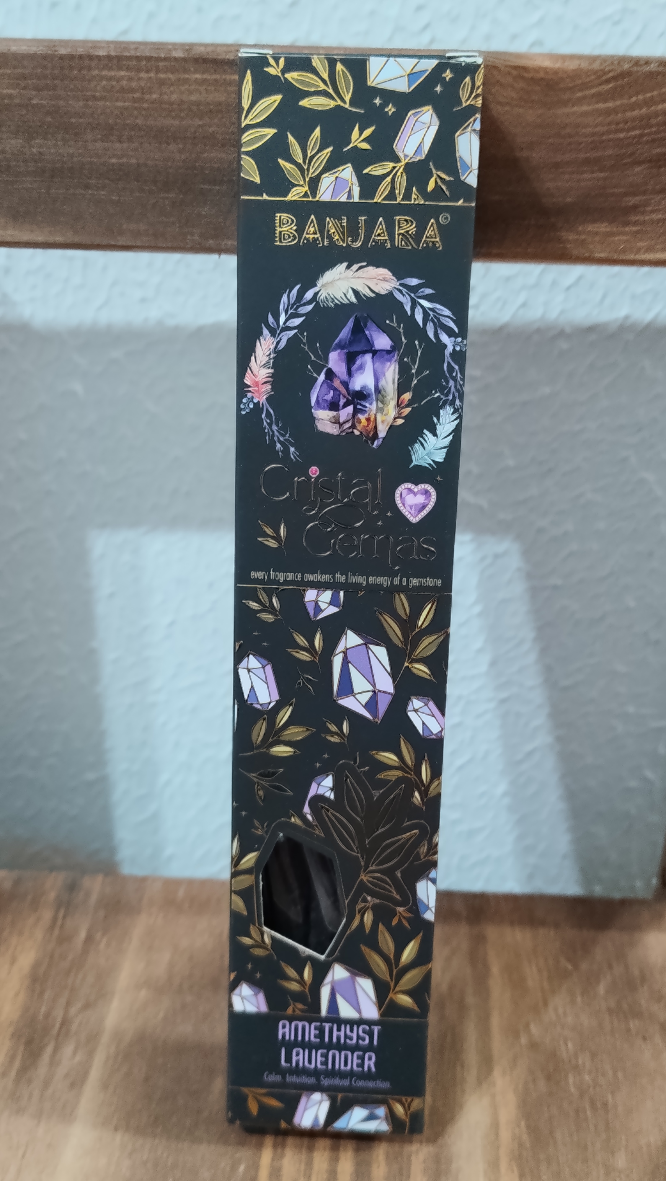 (imagem de ) Incenso Banjara Cristal Gemas - Ametista Lavanda