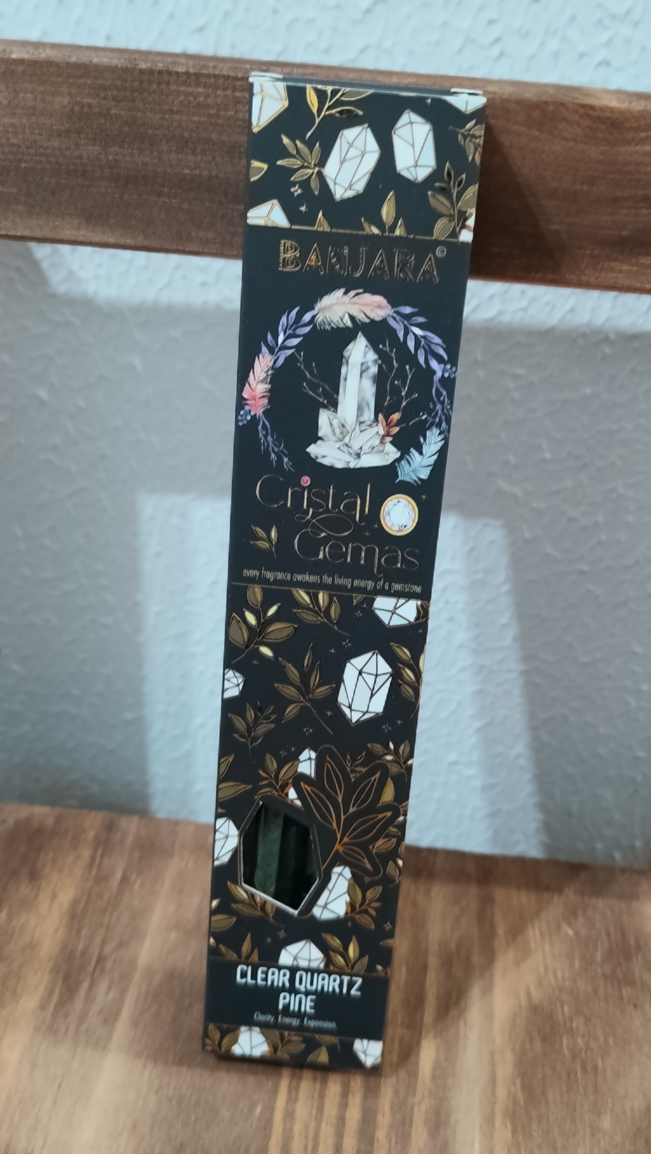 (imagem de ) Incenso Banjara Cristal Gemas - Quartzo Claro Pinheiro