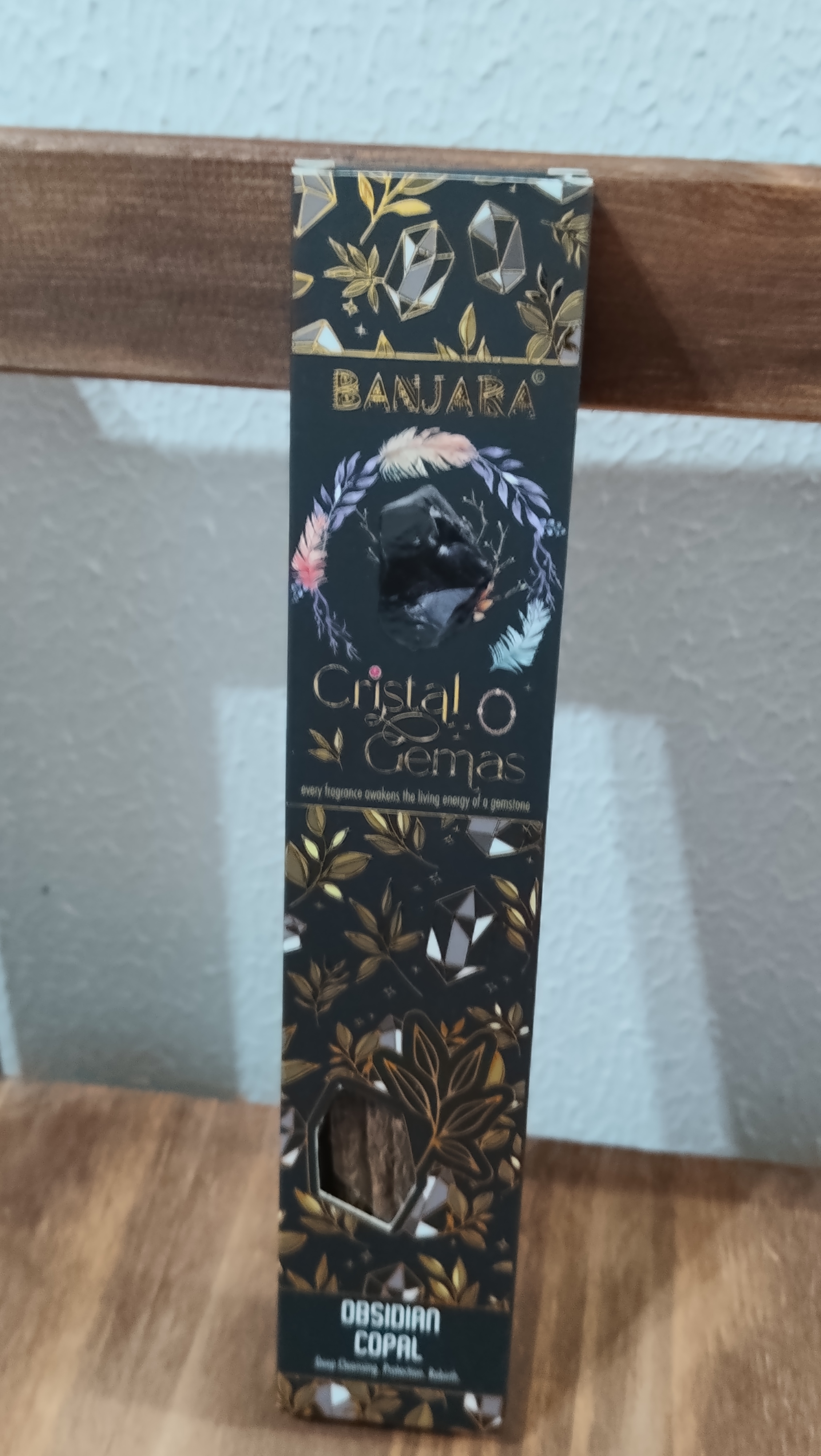 (imagem de ) Incenso Banjara Cristal Gemas - Copal Obsidiano