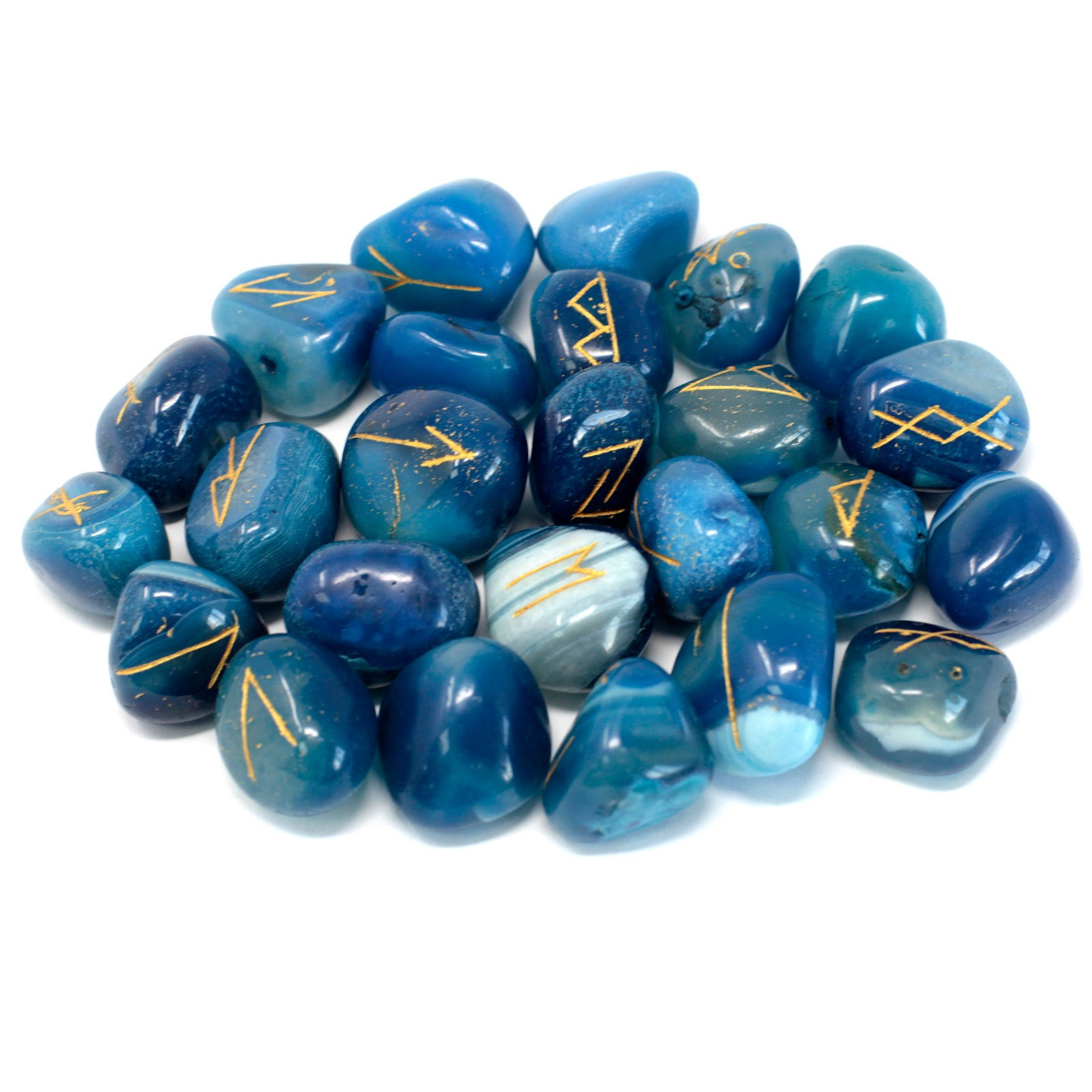 (imagem de) Bolsinhas com Pedras Rune Indiano - Onix azul