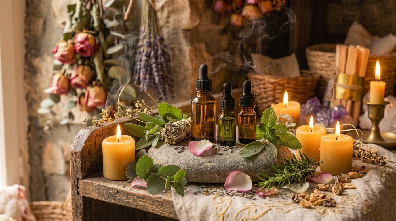 Óleos aromáticos base de plantas (imagem de ) Óleos aromáticos base de plantas